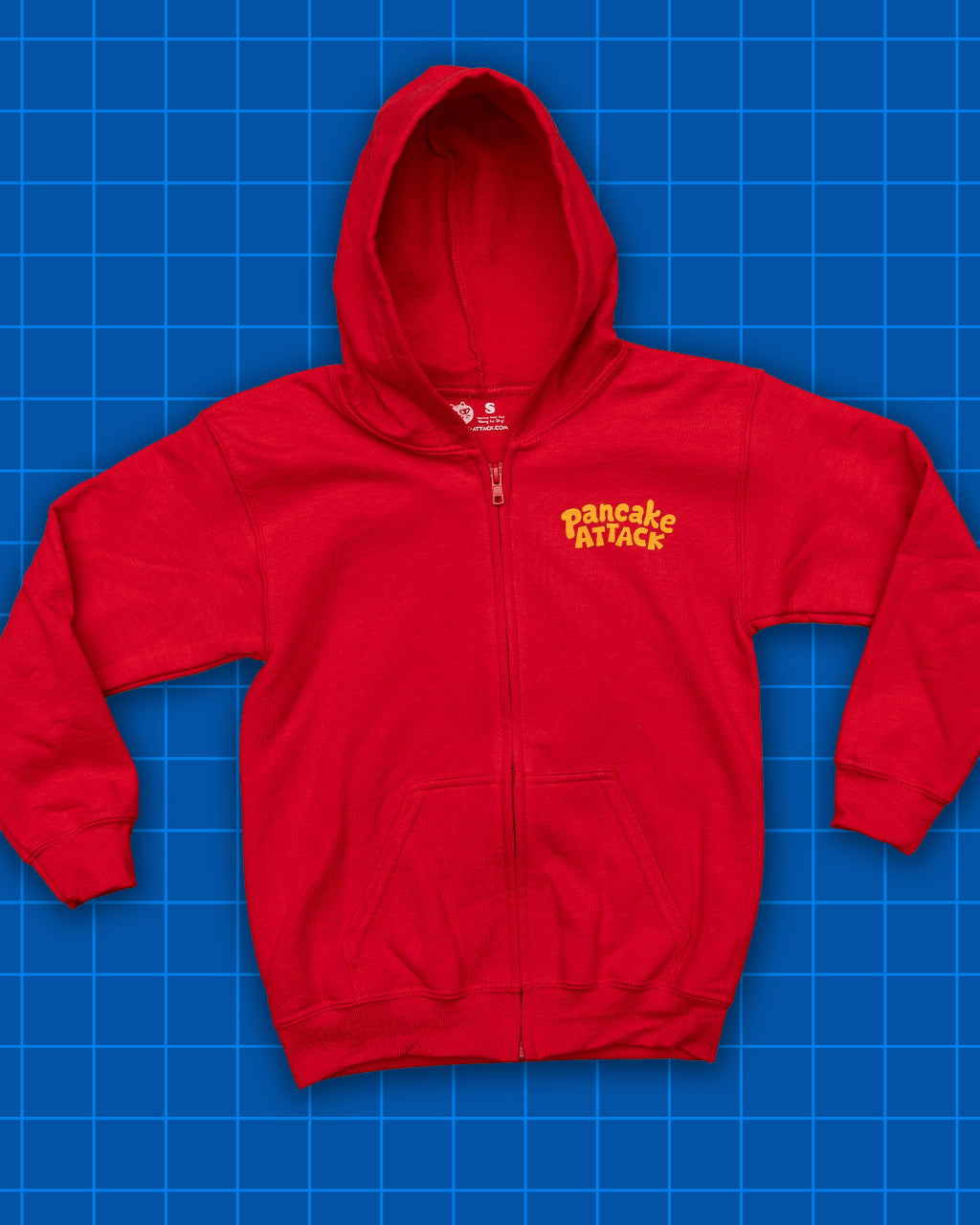 Cat Burger Red Zip-Up Hoodie