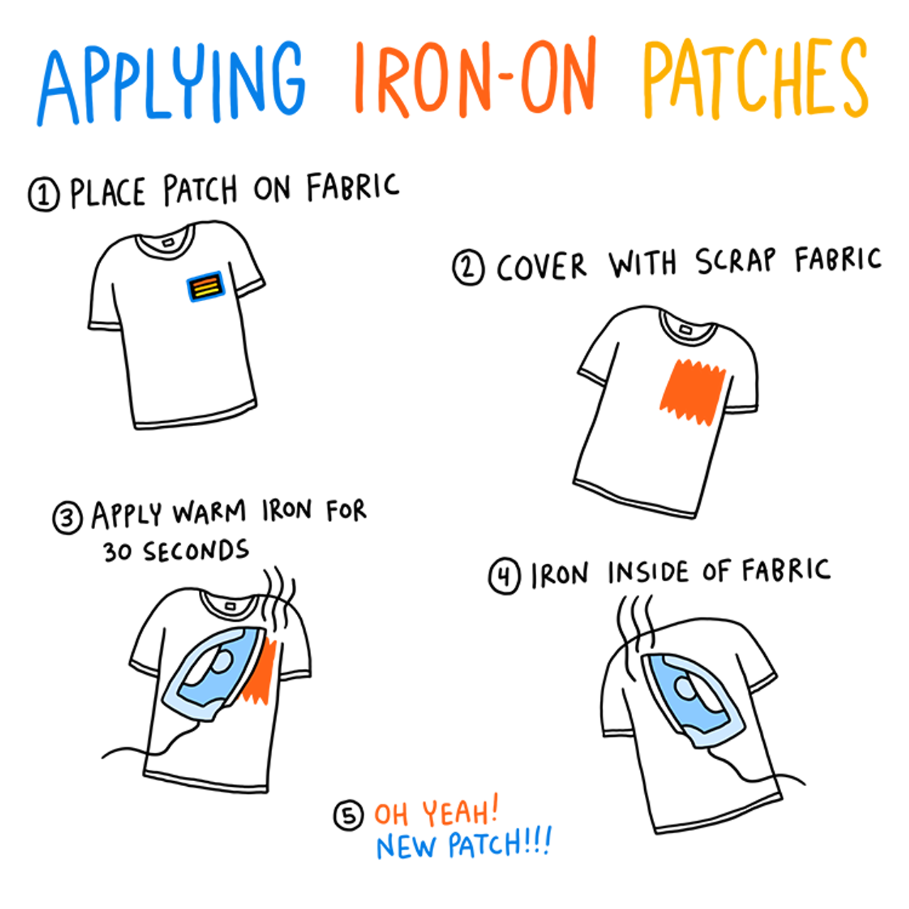 How To Apply Your Iron On Patches – Hand Over Your Fairy Cakes